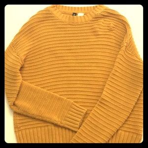 Mustard yellow chunky sweater
